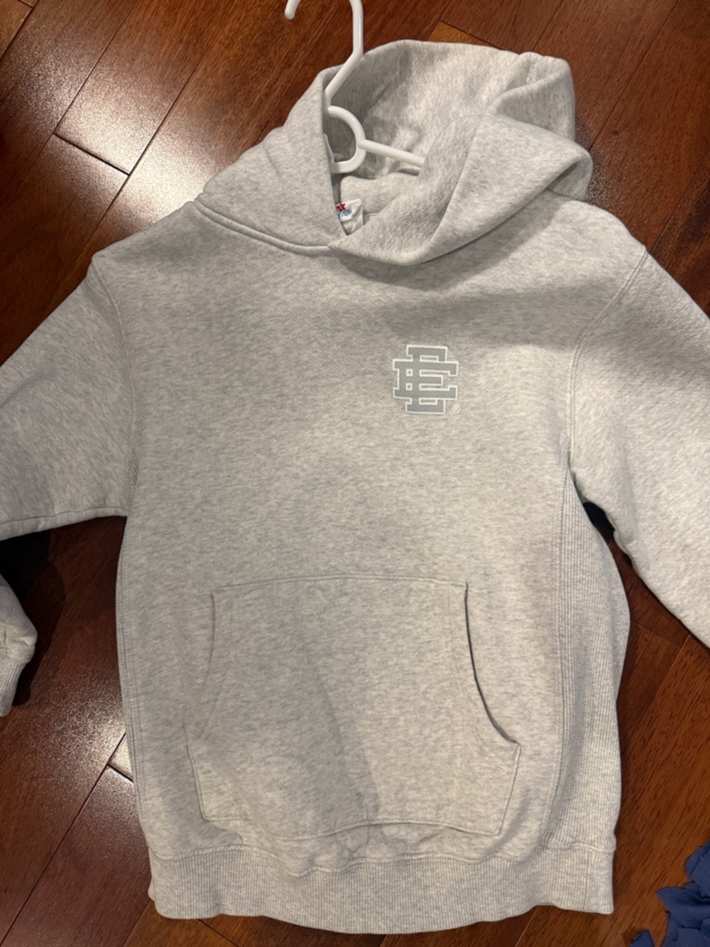 Eric Emanuel Heather Gray Kids Hoodie with Chest Logo